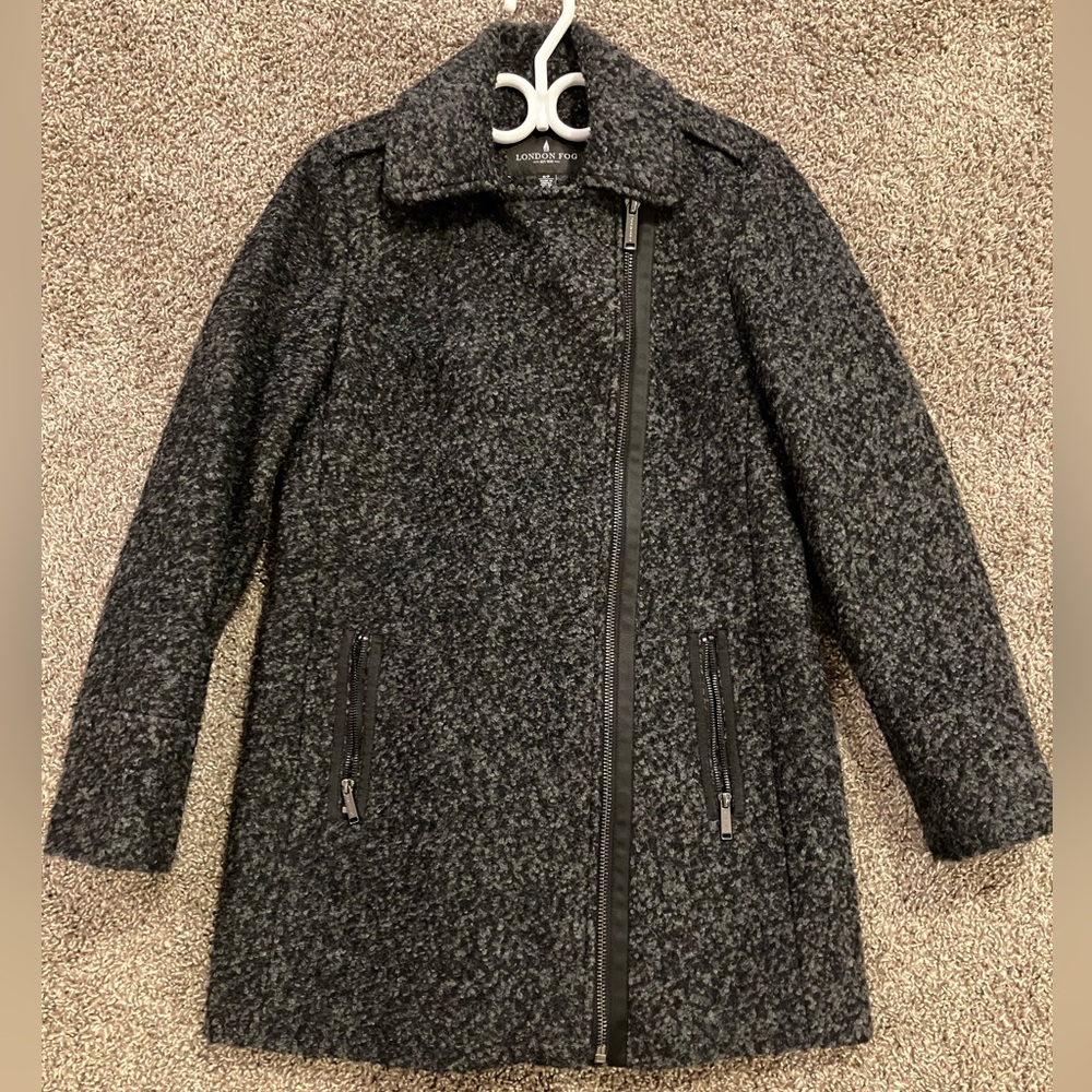 London Fog Charcoal Pea Coat